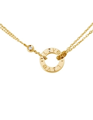 LOVE pendant, 2 diamonds