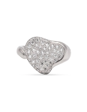 Pavé Diamond Heart Ring